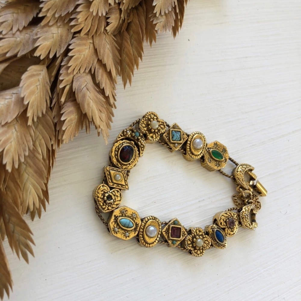 Goldette Vintage Charm Bracelet